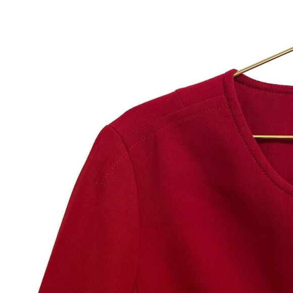 Talbots Red Wool Blend Scoop Neck Button Down Coat Size 20 NWOT - Picture 4 of 7